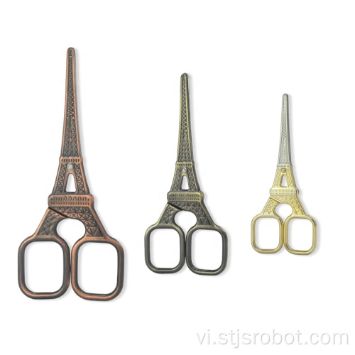 Thiết kế hình dạng tháp Eiffel chất lượng cao Màu đỏ đồng nhỏ bằng thép không gỉ Beauty Craft Kéo